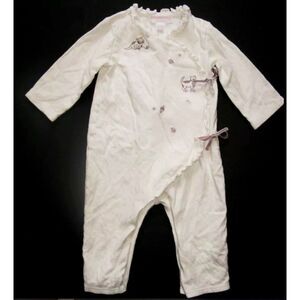 Janie & Jack baby girls pointelle knit one piece cat sleeper pants romper 6-9-12